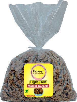 Power Kashmir Organic Light Half Walnut Kernels, Vacuum Packed Natural Walnuts(1 x 1 kg)