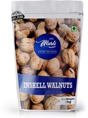 SHREE MURLI Inshell Walnuts Whole Walnuts Kashmiri 1 kg Walnuts(1 kg)