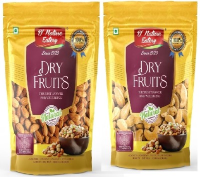 D'Nature Eatery Classic Diwali Dry Fruit Combo - Cashews & Almonds Gift Pack 250gm/Each Almonds(2 x 250 g)