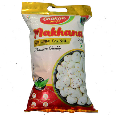 CHAHAK Premium Phool Makhana Jumbo Handpicked Lotus Seeds/Fox Nuts Big Size Fox Nut(1 x 250 g)