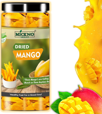 mickno organics Dried Mango For Eating Raw Smoothies Cakes Baking Dehyderated Mango | Premium Mango(1 x 200 g)