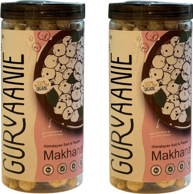 gurvaanie Salt and Pepper Roasted Flavored Makhana Fox Nut(2 x 90 g)
