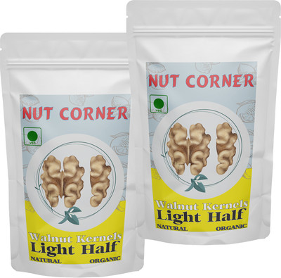 Nut Corner Walnut Kernels Light Half Halves, Walnuts Without Shell, Akhrot Giri Walnuts(2 x 0.5 kg)