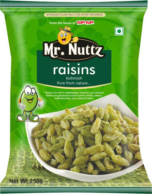 Mr.Nuttz Premium Dried Raisins Kishmish 250g Raisins(1 x 250 g)