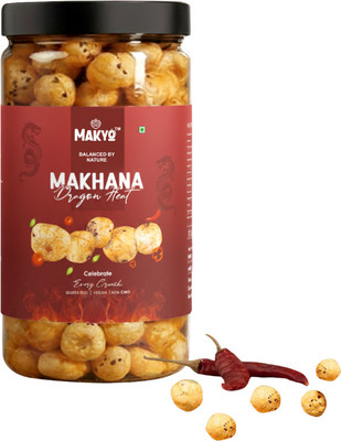 MAKYO Dragon Heat Roasted Makhana | Flavoured Makhana | 65g Jar Fox Nut(1 x 65 g)