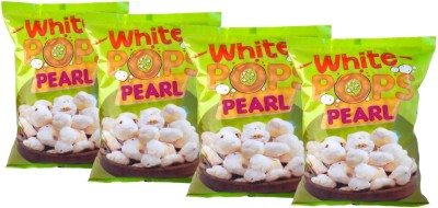 White Pops Pearl Makhana Foxnuts Gorgon nut Gluten Free Healthy Diet Vegan Snacks Fox Nut(4 x 0.25 kg)