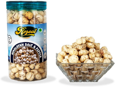Rozeat Himalayan Salt & Pepper Flavored Makhana - Roasted Crunchy Fox Nut(2 x 80 g)