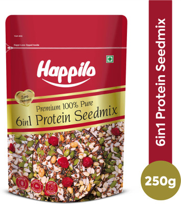 Happilo Premium 6 in 1 Super Seeds & Nuts Mix Soy Nuts(1 x 250 g)