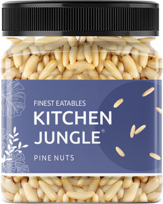 Kitchen Jungle Chilgoza Without Shell (Jumbo Size) Pine Nuts (chilgoze/chilgoja) jar pack Pine Nuts(250 g)