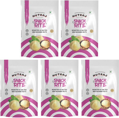 Nutraj Roasted Salted Macadamia Nuts 500g (100g x 5), Dry Fruits Macadamia Nuts(5 x 100 g)