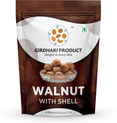 Girdhari Kashmiri Walnut Inshell Walnut Akhrot Dry Fruits Brain food Walnuts(1 x 250 g)