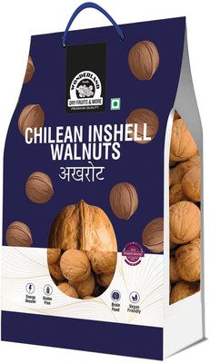 WONDERLAND Foods - Dry Fruits 36MM+ Jumbo Chile Inshell Walnuts Akhrot 500g Pouch | Inshell Walnuts(1 x 500 g)