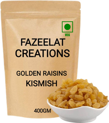 fazeelat creations Golden Raisins/Kishmish Raisins(1 x 400 g)