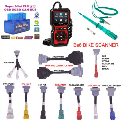 RG NEW V519 WITH NEW BIKE SCANNING NEW COMBO+ FREE ELM & CUNTINITY TESTER OBD Reader