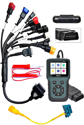 DANLITE TOOLS AND TECHNICIAN V311 OBD Scanner + All BS6 BIKE CABLE (11 COUPLER ) + Continuity Tester FREE OBD Reader