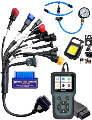 RG V317 OBD scanner And Elm 327 11 cord bike obd cable bs6 + Fuel Pressure Gauge OBD Interface