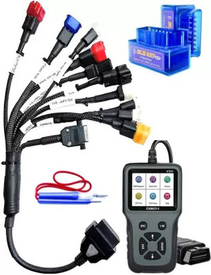 SPANTER BS6 Bike Cable 11 Cord Cable Fast Connectivity with ELM OBD Scanner V311 Scanner OBD Reader