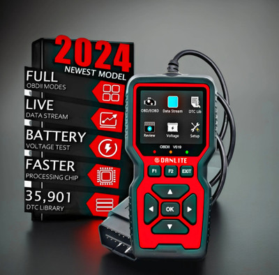 DLKW Danlite V519 OBD-II Diagnostic Scanner For Cars & E-20 Bs6 Bikes OBD Reader