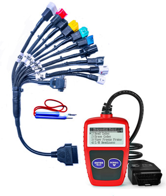 DANLITE TOOLS AND TECHNICIAN BS6 Universal All Bike 11 Cord Cable with OBD Scanner free Continuity Cable OBD Interface