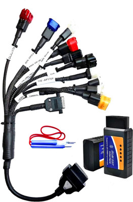 RG Black OBD BS6 BIKE CABLE WITH OBD AND CONTINUITY TESTER OBD Reader