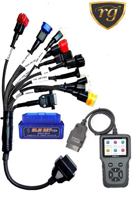 rgrinkumotors V311 Bike Scanner with 11-in-1 Cable & ELM - Complete Motorcycle Diagnostic Kit OBD Reader