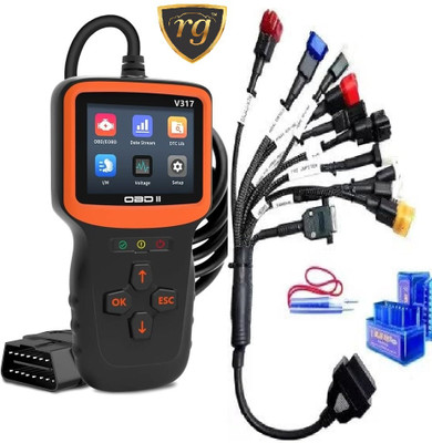 RG V317 OBD Scanner BS6 Bike OBD II Cable Complete Set OBD Reader