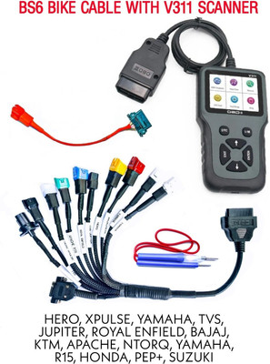 RG V311 OBD2 Scanner + All BS6 BIKE CABLE AND KTM CABLE WITH WIRING TESTER OBD Reader