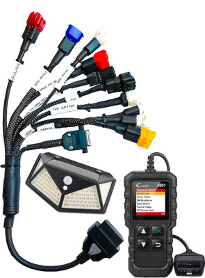 DANLITE TOOLS AND TECHNICIAN Bs6 bike cable (with obd elm and launch creader fully upgraded OBD Reader