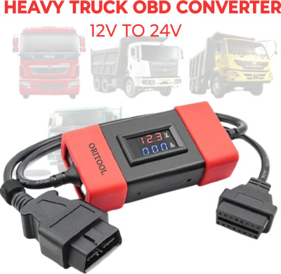 Oritool Heavy Duty Truck OBD Adapter Cable ( 12V to 24 V) OBD Reader