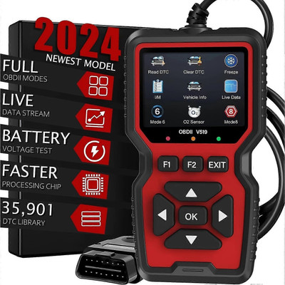 RG V519 OBD Scanner & 21-Cord E20 Updated OBD2 Cable | BS6 BS7 Obd Tool OBD Interface