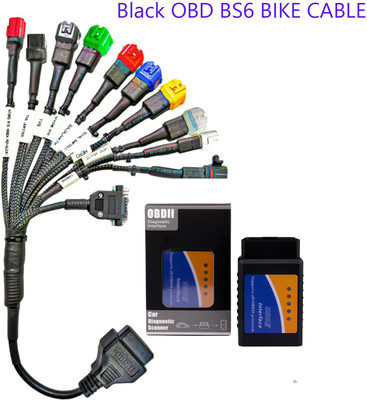 RG Black OBD BS6 BIKE CABLE WITH OBD OBD Reader