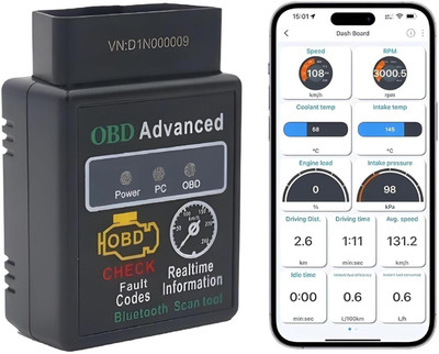 JN STORE ELM327 Auto OBDII OBD2 Bluetooth Wireless Fault Code Scanner OBD Reader