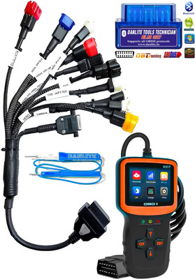 RG V317 OBD scanner With Elm 327 11 cord bike cable bs6 Free continuity tester OBD Reader