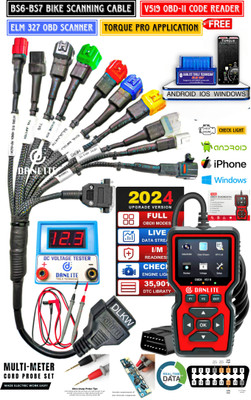 REZONE 11 Cord Universal Obd cable and OBDII Scaner with Continuity Tester OBD Interface