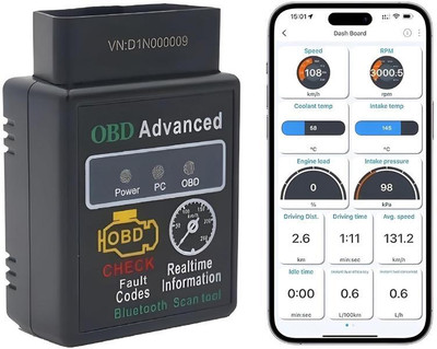 dhruv hub Portable OBDII Car Tool Wireless Code Scanner ELM327 OBD2 OBD Reader