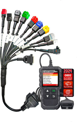 RG BS6 Bike OBD Scanner with All Bikes Cables free Continuity Tester OBD Interface
