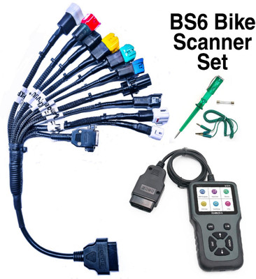 FREEFACE V311 OBD Scanner+All BS6 BIKE CABLE 11 cord + Circuit Tester FREE OBD Reader OBD Reader