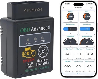 JN STORE Compact Bluetooth OBDII Car Diagnostic Scanner ELM327 OBD2 Tool OBD Reader