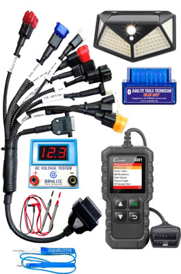 Danlite Tools Technician Bs6 bike cable(continuity tester,voltage tester, elm)and launch scanner OBD Reader