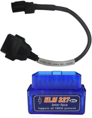 rgrinkumotors NEW BIKE SCANNING CABLE WITH BLUE ELM FOR HNDA OBD Reader