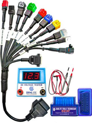 Danlite Tools Technician ALL BS6-BS7 Bike Scanning Cable WIth ELM 327 OBD [dc voltage tester] OBD Reader