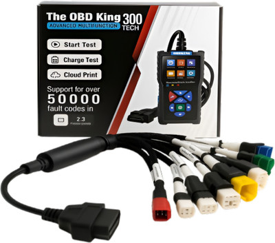 Obdking 300 TECH OBD Scanner for BS6 BS7 Bikes with 11 Cord Diagnostic Cable OBD Interface
