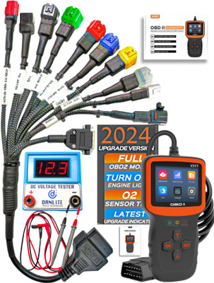 Danlite V317 OBD-II Scanner BS6-BS7 Bike Scanning Cable Dc Voltage Tester OBD Reader