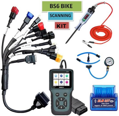 Xsentuals ALL BS6 BS7 Bikes V311 Obd Scanner + 11 Cord Obd Cable Complete Set OBD Reader