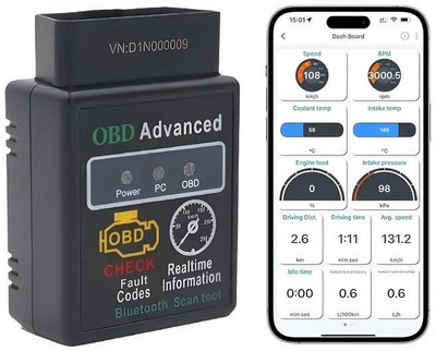 JN STORE Plug OBDII Auto Car Code Reading ELM327 Scanner Bluetooth Tool OBD Reader