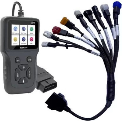 DANLITE TOOLS AND TECHNICIAN All BS6 Bike Cable (V311 + 9 Connectors Cable ) work on all Bikes OBD Reader