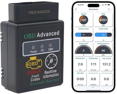 dhruv hub Compact Diagnostic OBDII Tool OBD2 Car ELM327 Wireless Scanner OBD Reader