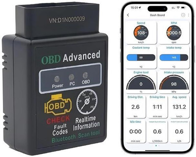 dhruv hub Car Bluetooth OBDII OBD2 Code Reading Tool ELM327 Scanner OBD Reader
