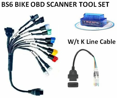 Xsentuals All BS6 Bike OBD Scanner + 11 Coupler BIKE OBD CABLE TOOL Set OBD Interface