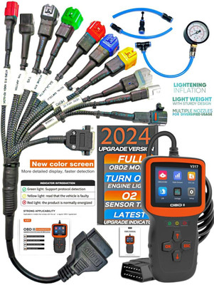 Xsentuals All Bs6 / Bs7 Bike V317 OBD II Scanner + 11 Connector Obd Cable w/t Fuel Gauge OBD Reader